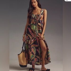 FARM Rio Vibrant Foliage Midi Dress